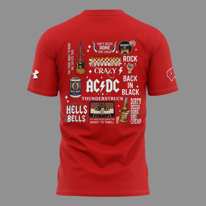 03. New Shirt Wisconsin Football x AC/DC - Power Up Tour 2026 T-Shirt