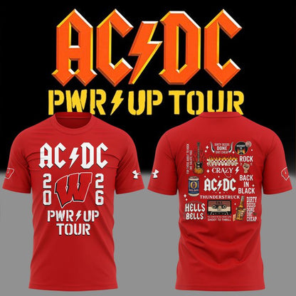03. New Shirt Wisconsin Football x AC/DC - Power Up Tour 2026 T-Shirt