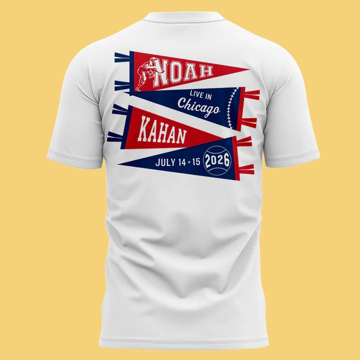 01. Exclusive Noah Kahan x Chicago Cubs - The Great Divide Tour 2026 T-Shirt