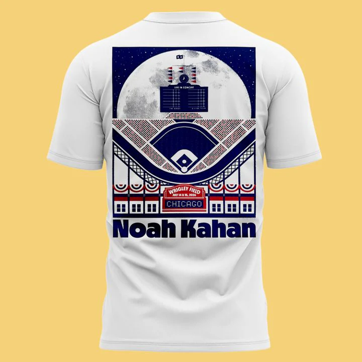12. Perfect 2026 Noah Kahan x Chicago Cubs - The Great Divide Tour 2026 T-Shirt