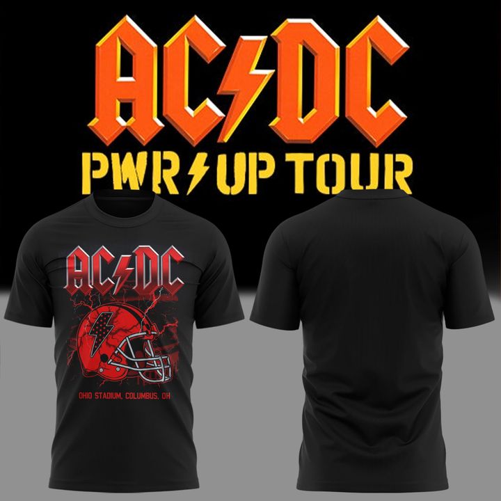 02.08. New Shirt AC/DC x Ohio State Football - Power Up Tour 2026 At Ohio Stadium T-Shirt