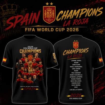 Spain FIFA World Cup Champions 2026 T-Shirt