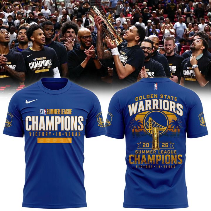 Golden State Warriors 2026 Summer League Champions Blue T-Shirt