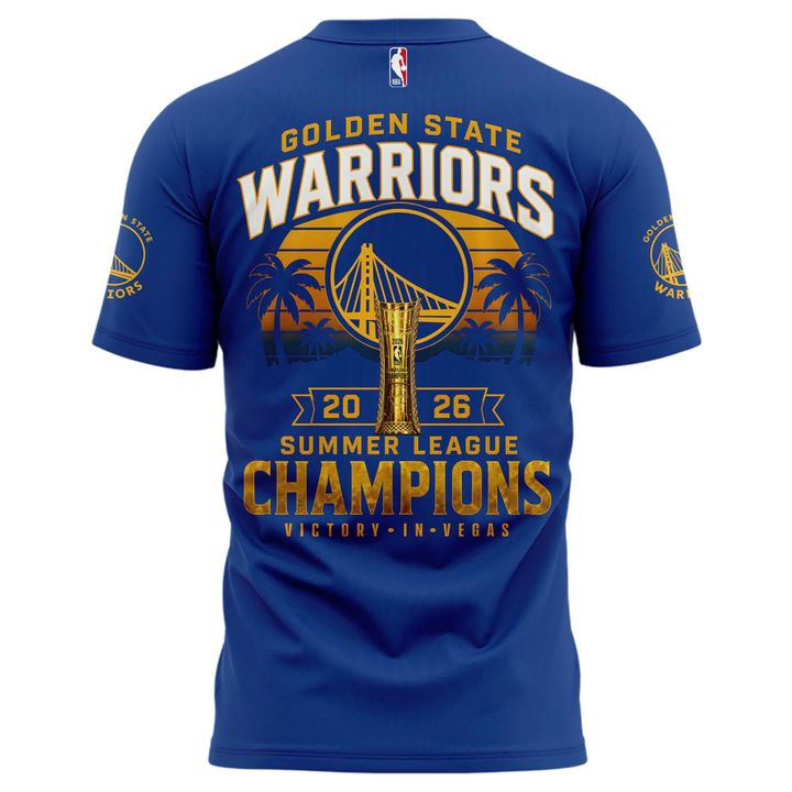 Golden State Warriors 2026 Summer League Champions Blue T-Shirt