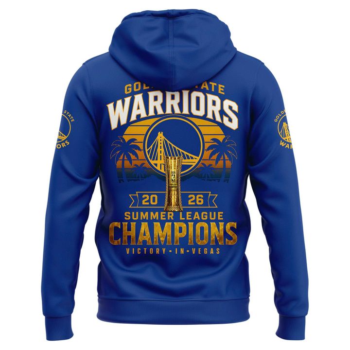 Golden State Warriors 2026 Summer League Champions Blue Hoodie