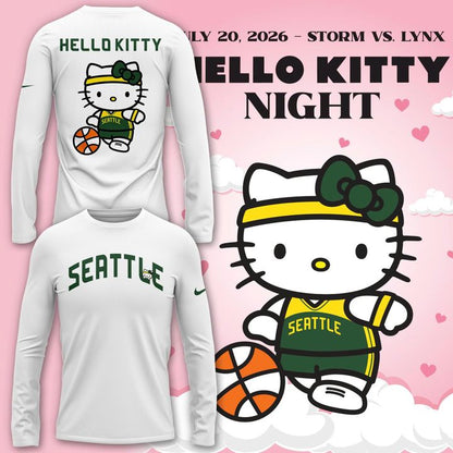 2026 Limited edition Long Sleeve Seattle Storm x Hello Kitty