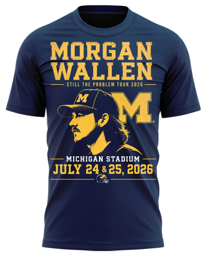 Morgan Wallen x Michigan Wolverines Still The Problem Tour 2026 Limited Edition T-Shirt