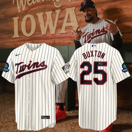 Byron Buxton Minnesota Twins 2026 Field of Dreams Stadium Jersey - Cream - Signature