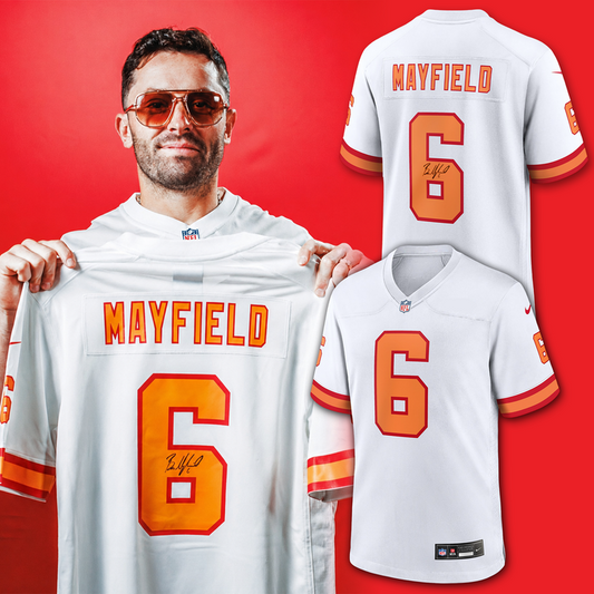 Unisex '76 Tampa Bay Buccaneers Baker Mayfield White Player Game Jersey - Signature