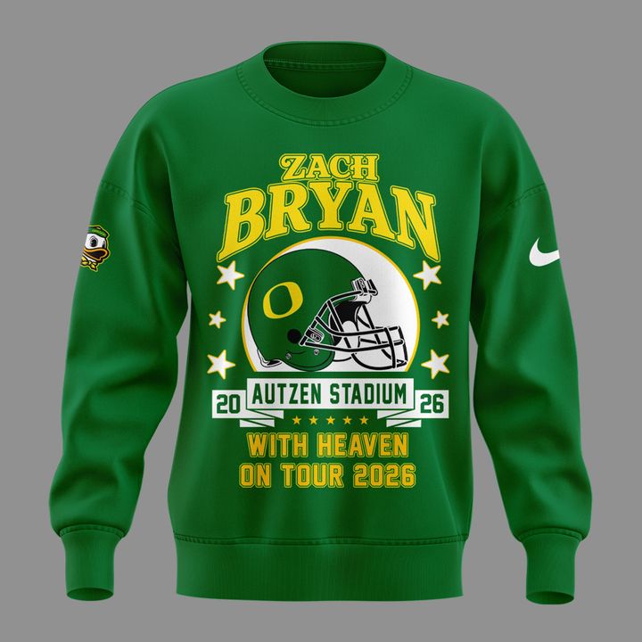 Limited Edition Zach Bryan x Oregon Football - With Heaven On Tour 2026 Sweatshirt