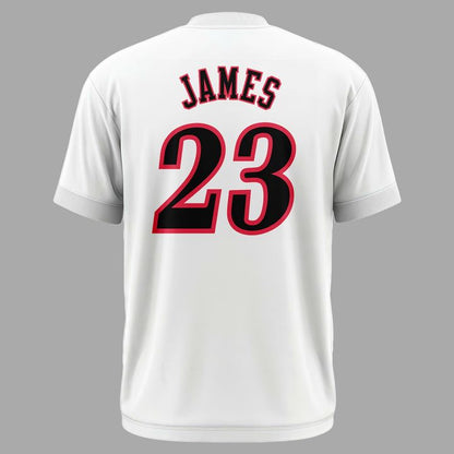 White LeBron James x Philadelphia 76ers Logo T-Shirt - Limited Edition