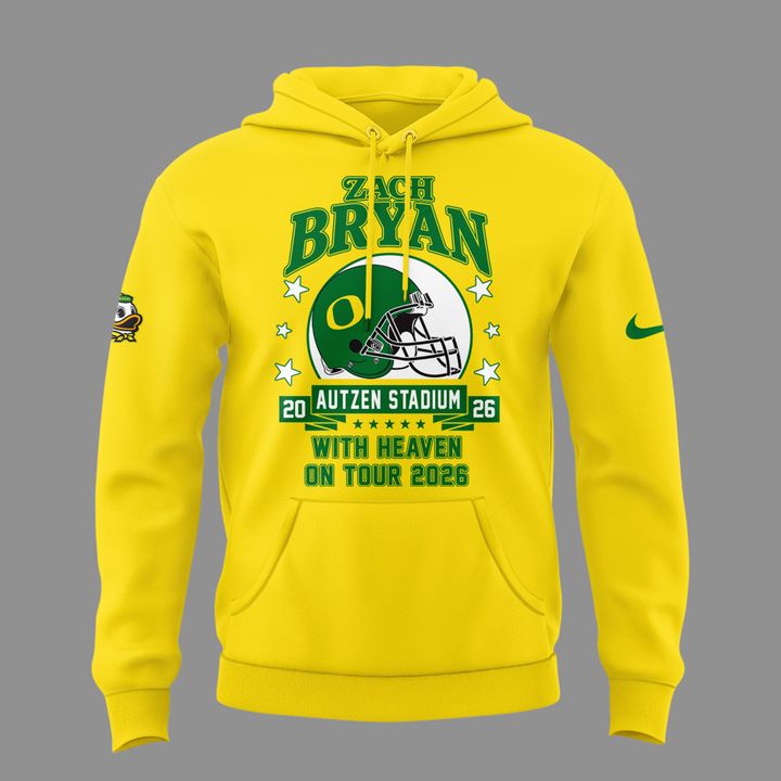 Perfect Hoodie Zach Bryan x Oregon Football - With Heaven On Tour 2026 Hoodie