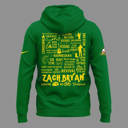 Special Hoodie Zach Bryan x Oregon Football - With Heaven On Tour Hoodie