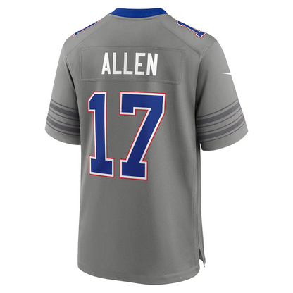 Josh Allen Gray Buffalo Bills Nickel City Football Jersey