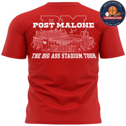 Special Post Malone x Utah Football - THE BIG ASS Stadium Tour Part 2 T-Shirt