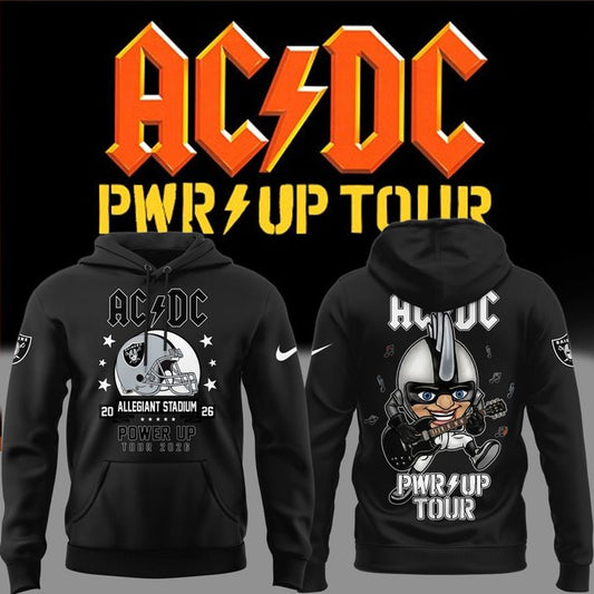 01.02. New Hoodie AC/DC x Las Vegas Raiders - Power Up Tour 2026 Hoodie