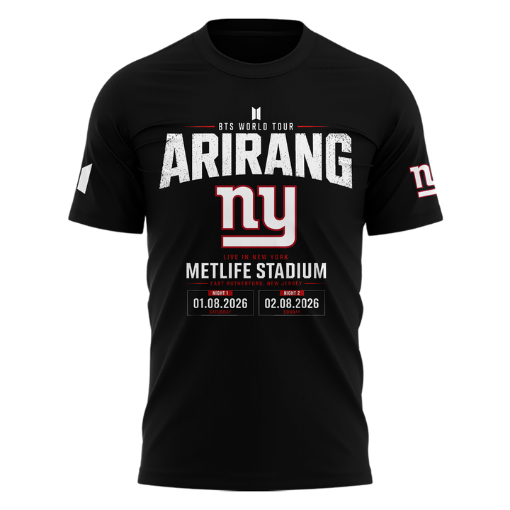 NY Giants x BTS WORLD TOUR ARIRANG 2026 T-shirt