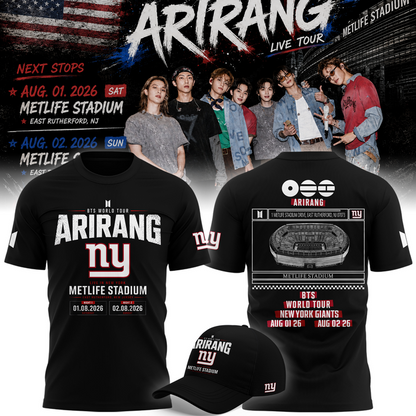 NY Giants x BTS WORLD TOUR ARIRANG 2026 T-shirt