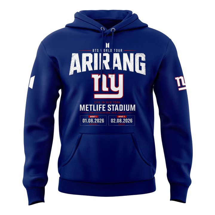New York Giants x BTS WORLD TOUR ARIRANG 2026 Hoodie