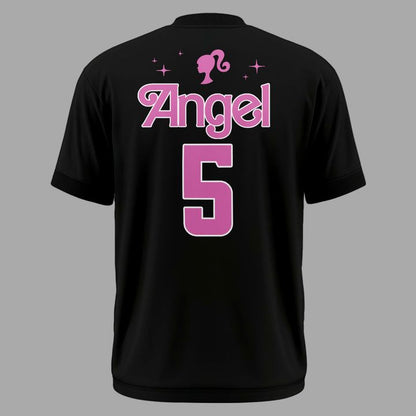 Angel Reese Barbie Game Day Black T-Shirt