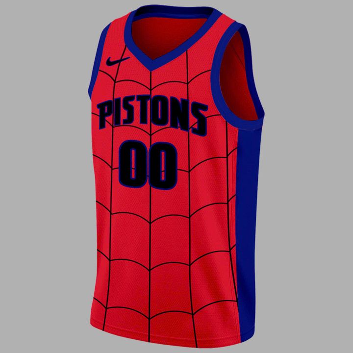 Detroit Pistons Custom "Spidey Concept" Jersey