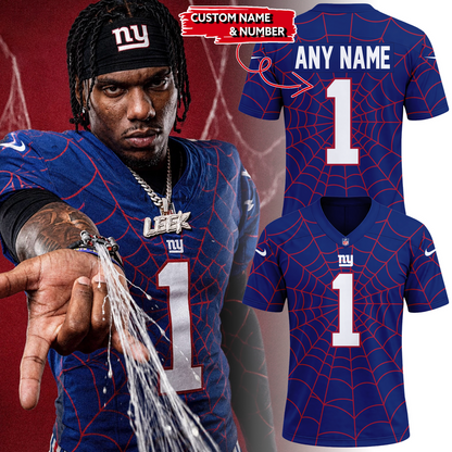 Limited Edition New York Giants x Spider-Man Football Jersey 2026