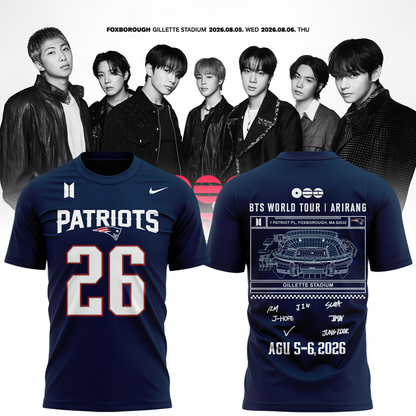 Exclusive Edition BTS x New England Patriots T-Shirt 2026