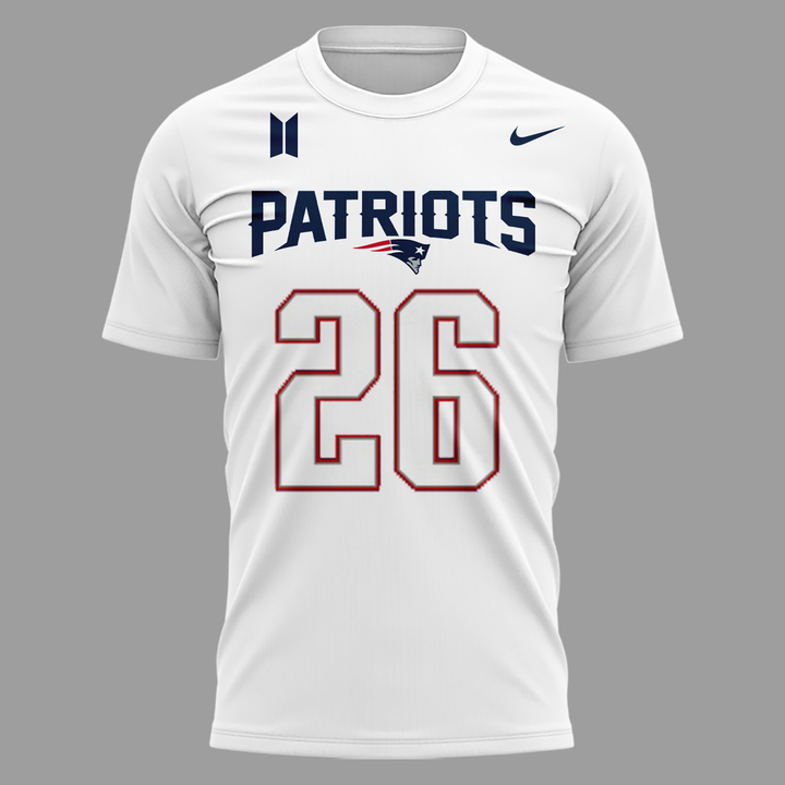Exclusive Edition BTS x New England Patriots White T-Shirt 2026