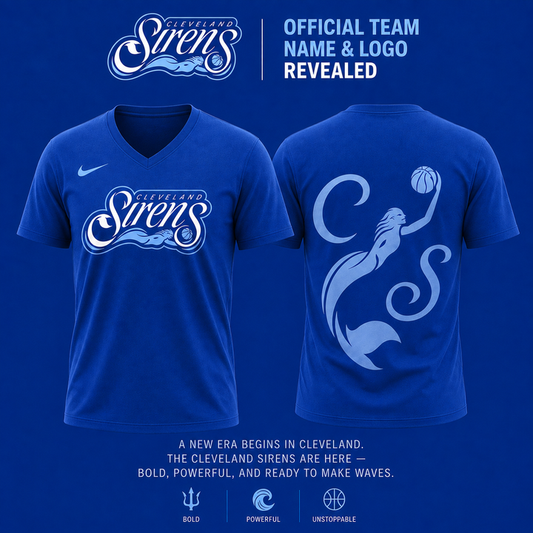 Cleveland Sirens Royal Blue V-Neck T-Shirt