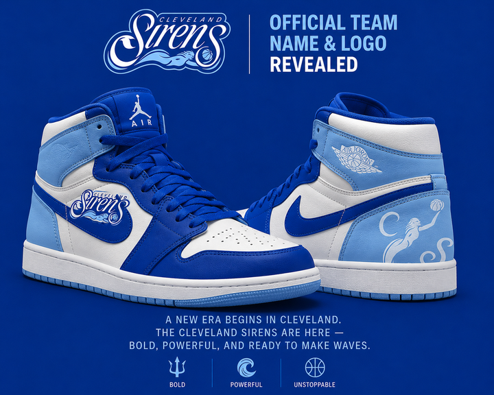 Cleveland Sirens Royal Blue Sneakers