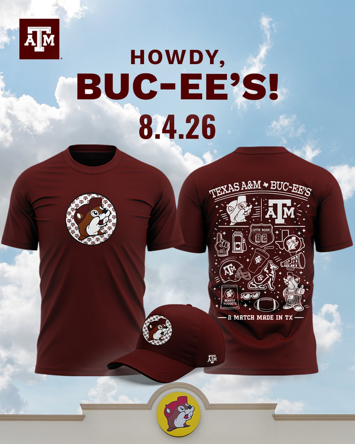 Texas A&M University and Buc-ee’s 2026 T-shirt