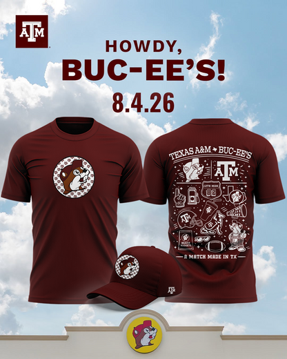 Texas A&M University and Buc-ee’s 2026 T-shirt
