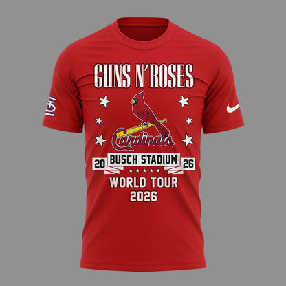 01.08. New Shirt Guns N' Roses x St. Louis Cardinals - World Tour 2026 T-Shirt