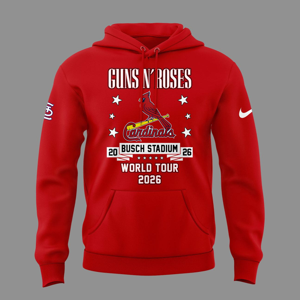 01.25. Perfect Hoodie Guns N' Roses x St. Louis Cardinals - World Tour 2026 Hoodie