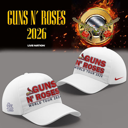 01.28. White Baseball Jersey Guns N' Roses x St. Louis Cardinals - World Tour 2026 Baseball Jersey