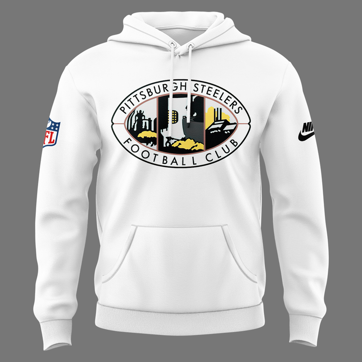Pittsburgh Steelers Throwback 1940 White Hoodie