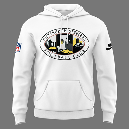 Pittsburgh Steelers Throwback 1940 White Hoodie