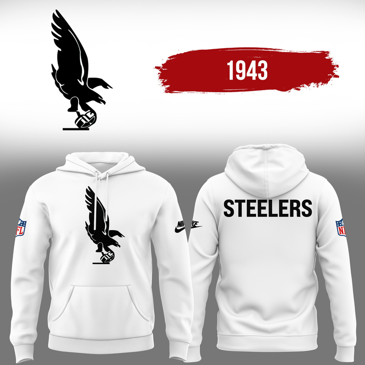 Pittsburgh Steelers Throwback 1943 White Hoodie