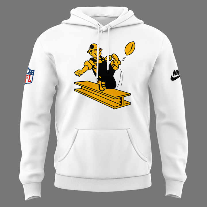Pittsburgh Steelers Throwback 1962 White Hoodie