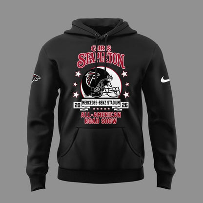 03.35. Black Hoodie Chris Stapleton x Atlanta Falcons - All American Road Show 2026 Hoodie
