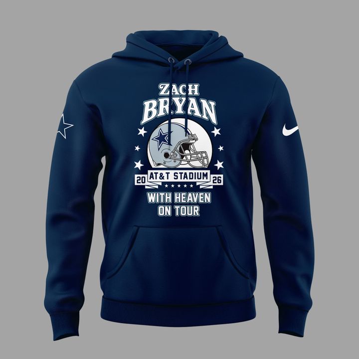 01.05. Hoodie Dallas Cowboy x Zach Bryan - With Heaven On Tour 2026 Hoodie