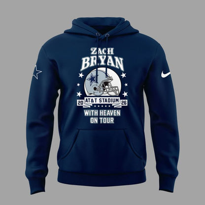 01.05. Hoodie Dallas Cowboy x Zach Bryan - With Heaven On Tour 2026 Hoodie