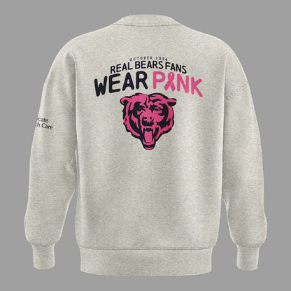 Limited Edition 2026 Chicago Bears "Real Bears Fans Wear Pink" Sweatshirt