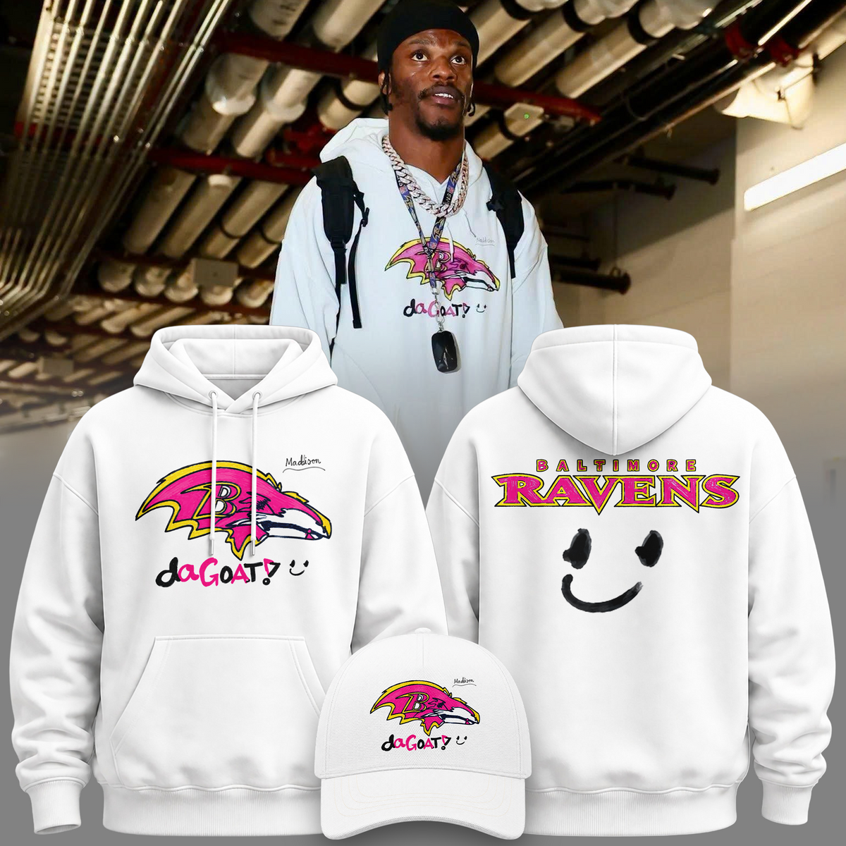 Limited Edition Baltimore Ravens Hoodie Designed By Young Heroes Battling Cancer