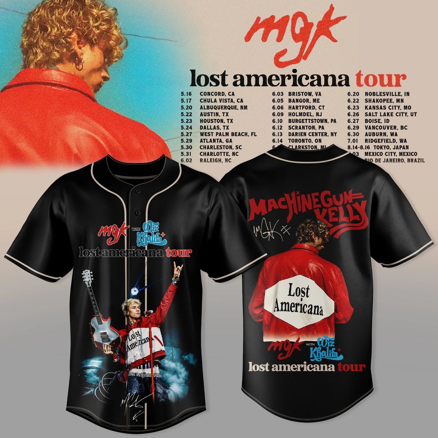 MGK Lost Americana Tour 2026 Jersey Limited Edition V3
