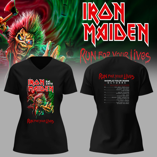 Iron Maiden Run For Your Lives World Tour 2026 - El Salvador Event V-neck