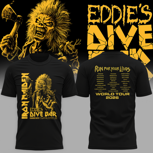 Iron Maiden Run For Your Lives World Tour 2026 - El Salvador Event Tshirt