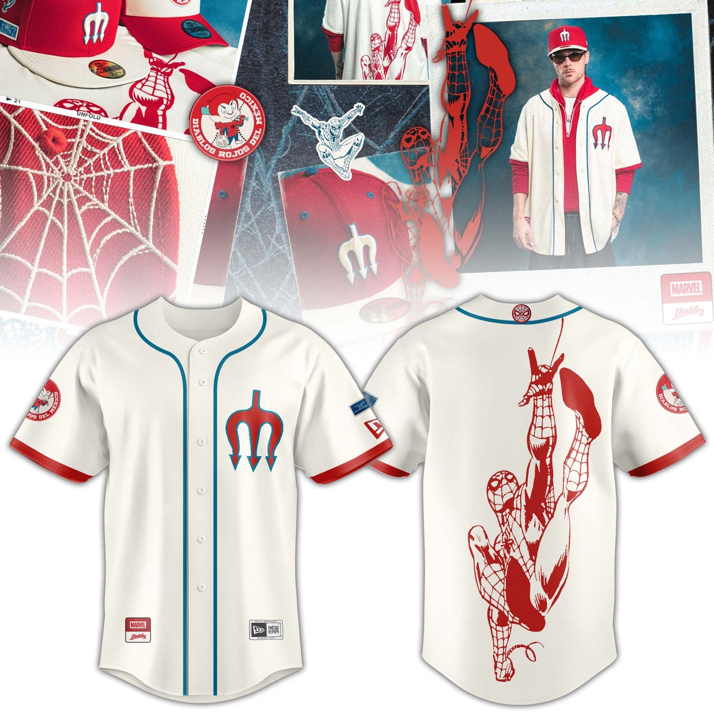 Jersey Diablos Rojos del México x Spider Man