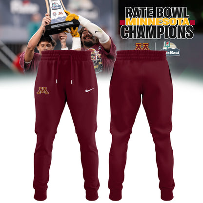 Minnesota Golden Gophers 2025 Rate Bowl Champions Hoodie