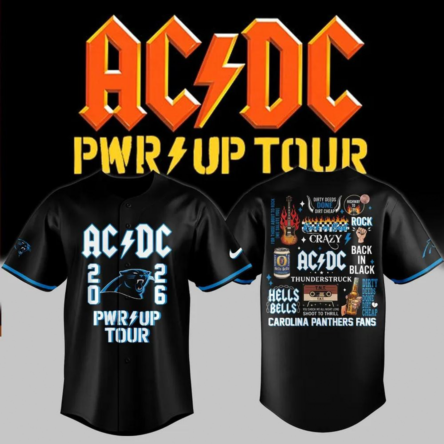 01.6. Special AC/DC x Carolina Panthers - Power Up Tour 2026 Jersey